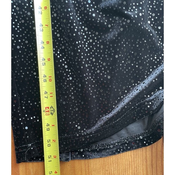 Vintage Helene Blake Womens Velvet Maxi Dress Size M Black Witchy Y2K Whimsigoth - Picture 11 of 11